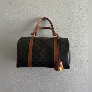 Celine | Boston bag in Triomphe Canvas and Calfskin